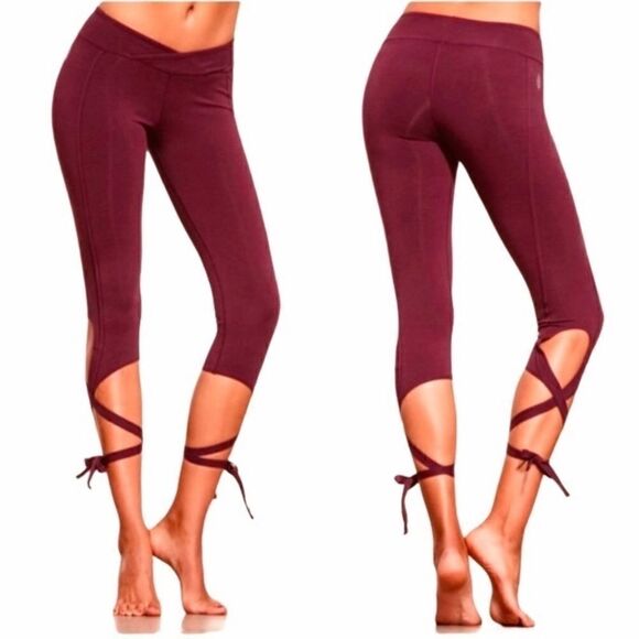 Free People Pants - Free people movement turnout tie cropped leggings